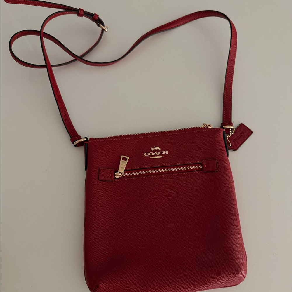 Coach Red Crossbody Messenger Bag